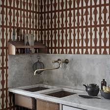 Papier Peint Esprit Japonais Shibori Rouge Collection Nippon Sandberg Papier Peint Geometrique Papier Peint Papier Peint Cuisine