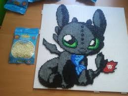 Toothless Desdentao Hama Beads Mini Hama Beads De Disney Hama Beads Plantillas Hama Beads