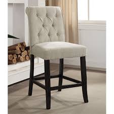 Shop items you love at overstock, with free shipping on everything* and easy returns. Furniture Of America Landon Fabric 26 Inch Counter Stool In Ivory Set Of 2 Idf 3564pc