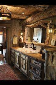 Rustic cabin bathroom bathroom bathroomdesign source www.pinterest.com. Cabin Decor Rustic Bathrooms Rustic Log Cabin Cabin Bathroom Decor