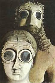 Curved stone artifact from ancient Iraq, 2,500 BCE