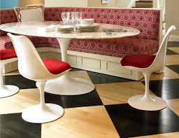 East west furniture 7pc dinette set includes a 59/76.4 inch oval dining table with butterfly leaf and 6 parson chair with oak leg and pu leather color autumn green. Saarinen Dining Table Oval Knoll