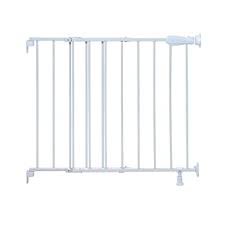 Amazon Com Summer Top Of Stairs Simple To Secure Metal Gate White 29 42 Inch Wide Indoor Safety Gates Baby