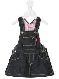 Miki House Denim Pinafore Dress Products In 2019 Girls