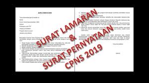 Syarat tersebut didasarkan pada informasi seleksi cpns tahun 2019, sehingga sangat mungkin mengalami perubahan pada. Format Surat Lamaran Surat Pernyataan Cpns 2019 Untuk Kemenkumham Youtube