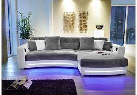 Nova Via Ecksofa Wahlweise Mit Kaltschaum 140kg Belastung Sitz Bettfunktion Mit Rgb Led Beleuchtung Wahlweise Mit Bluetooth Soundsystem Online Kaufen Ot Modern Couch Living Room Sofa Design Home