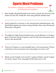 Fourth Grade Worksheets Printables Word Problem Worksheets Word Problems Math Word Problems