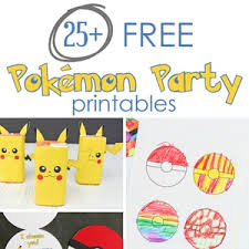 Celebrate a birthday in style with these cool cards! 25 Free Pokemon Party Printables Cutesy Crafts