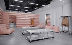 The ceiling is always open to the eye, nothing prevents them from admiring, therefore, it often becomes the accenting element of the interior. The Arrivals Pop Up 2018 De Lotte Van Velzen Interieurs De Magasin