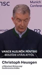 👀 Sírva fakadt a Müncheni Biztonsági Konferencia elnöke JD Vance beszédét  követően. , Christoph Heusgen egyébként Angela Merkel legfontosabb kül- és  biztonságpolitikai tanácsadója volt akkor, amikor ...