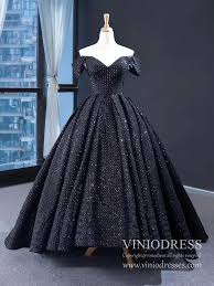 Black And Silver Gown For Debut Shimmering Black Sequin Prom Dresses Off The Shoulder Debut Gown Fd1977 Black Ball Gown Prom Dresses Ball Gown Ball Gowns Prom