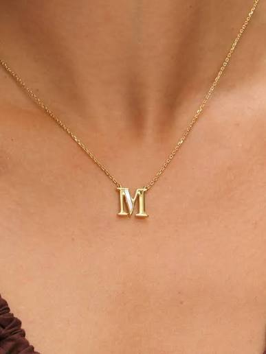 Buy Inicio Gold Tone Mother of Pearl M Initial Pendant from Next United Arab Emirates
