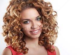 To him it is just much more attractive. Healthy Curly Hair Attractive Smiling Woman Portrait On White B Stock Photo C Victoria Andreas 2407395 Stockfresh