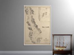 Loch Lomond Scotland Old Map Of Loch Lomond Print Nautical Maritime Chart Wall Art Chart Of Scottish Loch Sea Print Wall Art