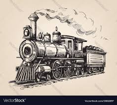Steam Locomotive Transport Hand Drawn Vector Illustration Download A Free Preview Or High Quality Adobe Illustr Train Drawing Train Illustration Train Tattoo