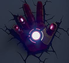 3d Light Fx Marvel Iron Man Hand 3d Deco Led Wall Light The Superhero Store