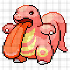 108 Lickitung Pokemon Cross Stitch Pokemon Crochet Pattern Pixel Art Pokemon
