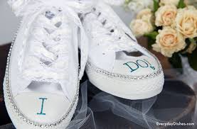 There are tons of custom colors available. Diy Bride Sneakers Craft With Bling For Her Wedding