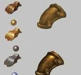 Gold, bronze and silver color palette