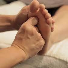 The Foot Massage That Is Said To Induce Labor Leg Massage Hand Reflexology Reflexology Foot Chart