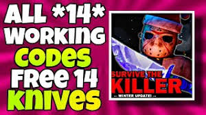 Roblox survive the killer gui script. Free 14 Knives Codes In Survive The Killer Roblox All 14 Working Codes 2020 2021 Youtube
