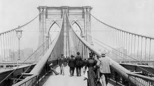 Stand near the pylons to fill the frame. Brooklyn Bridge Und Manhattan Bridge 1916 Geo