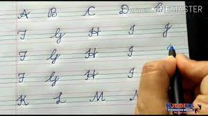 Start out by making a slanted figure eight. Cursive Writing Capital Letters Beginners Youtube