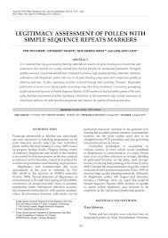 Ppptr adalah sebuah kompleks yang mempunyai. Pdf Legitimacy Assessment Of Pollen With Simple Sequence Repeats Markers