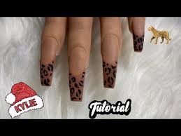 Coffin nails designs kylie jenner. Kylie Jenner Inspired Leopard Acrylic Nails Step By Step Tutorial Youtube
