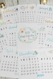 Printable 2021 calendar is free to download and use, and you can use it indoors, on your table, wall or even at your office. Free Printable 2021 Desk Calendar Clean And Scentsible