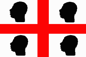 On july 2, 1952, by decree, the emblem became the official symbol of the region, and on april 15, 1999, the official flag, but this time with the moors facing right, wearing headbands, and with their eyes open. 4 moors' beach towel with heads facing left and blindfolded. Sardinia Region Italy