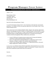 Executive director cover letter example + tips. Program Manager Cover Letter Sample By Resume Genius