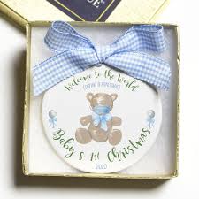 Baby's first christmas is such a special time. Baby S First Christmas During A Pandemic Flat Disc Ornament Blue B Dishique
