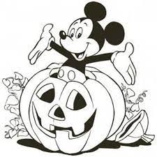 Piglet on the jack o lantern; Mickey Mouse Halloween Coloring Pages Bestappsforkids Com