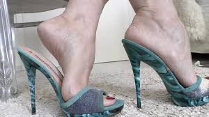 Sexy Feet Aqua Blue High Heel Mules Cum Under My Soles Lady Victoria Valente