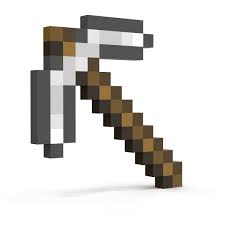 3d Model Minecraft Pickaxe Iron Minecraft Party Decorations Minecraft 3d Model