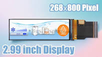 Bar Type 2.99 inch 268x800 IPS TFT LCD Display SPI+RGB Interface