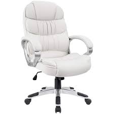 walnew high back ergonomic executive office chair pu leather white walmart com white office chair ergonomic desk chair comfortable computer chair