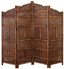 Decmode Wood Traditional Room Divider Brown 80 W Walmart Com Wood Room Divider Room Divider Screen Panel Room Divider