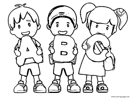 On the one hand, the kids are excited about new classrooms and old friends. Back To School Kids Letters A B C Coloring Pages Printable