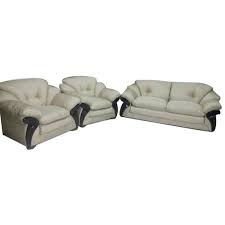 Replica high quality european style pu/genuine leather anonimo chesterfield armchair sofa for living room. Off White Pu Leather Sofa Set For Home Rs 45000 Set Zera Sofa Id 11622044833