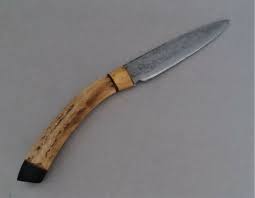 Couteau Artisanal Acier Carbone Manche Buis Et Bois De Chevreuil