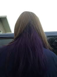 Layered Hair With Dip Dye On Bottom Layer Purple Underside Dye Underside Hair Dye Layered Hair Dip Dye Hair
