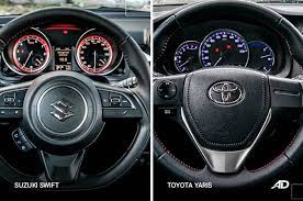 The upright seating helps with that but so does the a more interesting buy might be a suzuki swift, which is also small but spacious. Head To Head Suzuki Swift Vs Toyota Yaris Autodeal