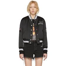 Black And White Varsity Jacket Off White Black Varsity Bomber Jacket 1 465 Liked On Polyvore Featuring Outerwear Jackets Blac Varsity Bomber Jacket Off White Clothing Off White Jacket