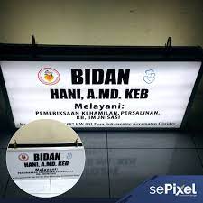Neon box slim 2sisi bidan, dokter, perawat, toko, kios, cafe, barber, Neon Box Bidan Ukuran 80 X 40 Sepixel