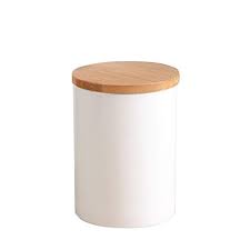 Save on home décor & more. Buy Food Storage Jar Ceramic Kitchen Canisters With Airtight Seal Bamboo Lid White Ceramic Food Storage Canister For Serving Tea Coffee Spice And More 100x138mm 500ml Online In Turkey B0814ng41t
