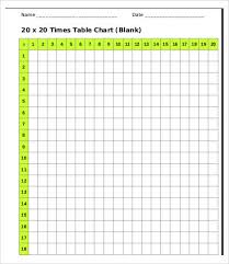 Table Chart Template 7 Free Word Pdf Documents Download