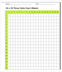 table chart template 7 free word pdf documents download