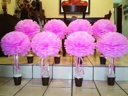 Bolas pompones de nido de. Centros De Mesa Con Pompones De Papel Dale Detalles